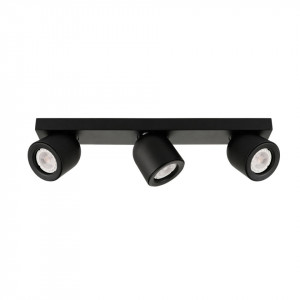 Spot aplicat modern negru rotund cu 3 brate Italux Nuora
