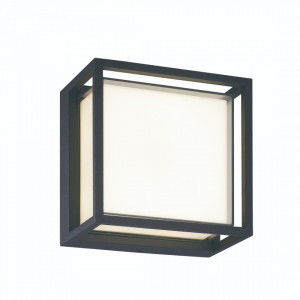 Aplica perete exterior moderna grafit cub cu led Mantra Chamonix