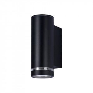 Aplica perete exterior moderna neagra cu led 3k Italux Fondo 1