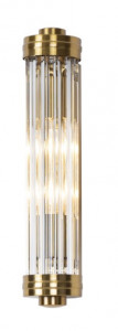 Aplica perete Florence Maxlight Auriu -W0240  Culoare: Auriu  Dimensiuni: Lungime 9.5cm, Latime 9cm, Inaltime 40cm   Material structura: Metal  Material abajur: Sticla  Becuri: 2 x 40W E14 230V - nu sunt incluse