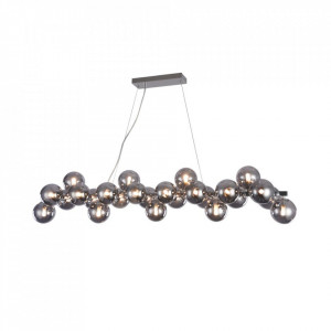 Lustra argintie din metal cu 25 globuri de sticla Maytoni Dallas