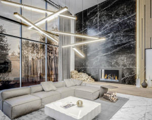 lustra liniara, lustra suspendata, lustra led, lustra neagra, lustra minimalista, lustra moderna, lustra 3 linii, lustra 3 brate, lustra living, lustra casa scarii