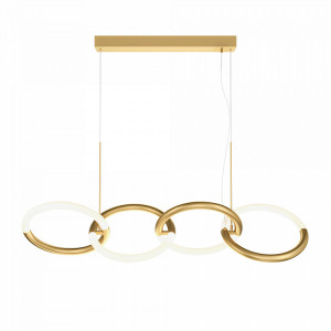 Lustra moderna aurie liniara cu 4 cercuri din metal cu led Maytoni Node