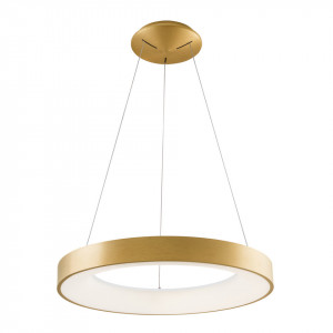 Lustra moderna aurie rotunda cu led Italux Giulia d60 3000k