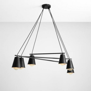 Lustra moderna neagra cu 6 becuri Aldex Arte