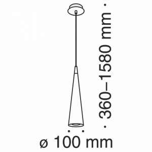Pendul Maytoni Nevill Negru -01B  Culoare: Negru  Dimensiuni: Diametru 10cm, Inaltime 36cm (min) 158cm (max)  Material structura: Metal  Becuri: 1 x GU10 (40W)  Greutate: 0.4kg