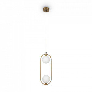 Pendul modern alama cu 2 globuri de sticla Maytoni Ring