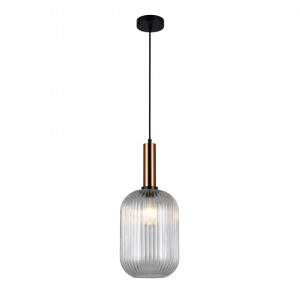 Pendul modern auriu cu glob transparent Italux Antiola d20