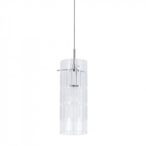 Pendul modern chrome cu sticla transparenta Italux Max
