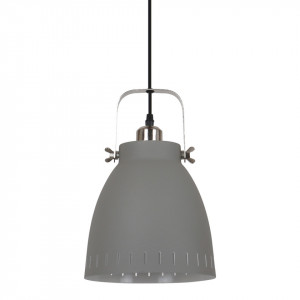 Pendul modern gri cu detalii chrome Italux Franklin