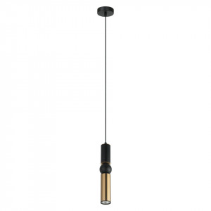 Pendul modern negru cu detalii aurii Italux Isidore