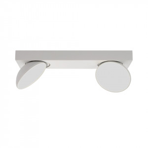 Spot aplicat modern alb rotund cu 2 brate led Italux Castelia