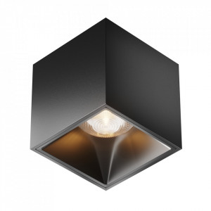 Spot aplicat modern negru dreptungiular dimabil Maytoni Alfa Led 3000k