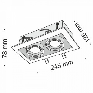 Spot incastrat Maytoni Metal Modern Alb- 02-W