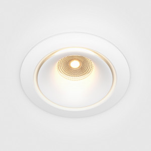 Spot incastrat modern alb rotund 12w dimabil Maytoni Yin 3000K
