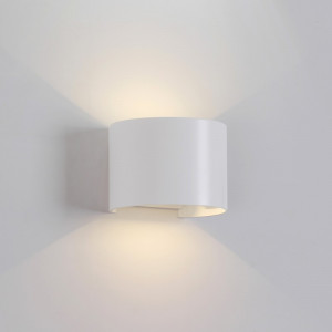 Aplica perete exterior moderna alba rotunda 3000k Mantra Davos