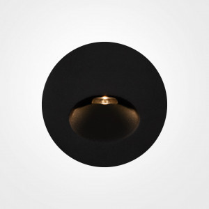 Aplica perete exterior moderna rotunda neagra cu led Maytoni Bil
