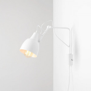 Aplica perete moderna alba din metal tip lampa Aldex Soho S