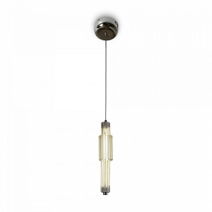 Pendul modern bej din metal cu led Maytoni Verticale