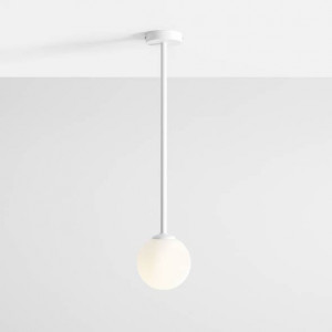Plafoniera moderna alba minimalista cu glob de sticla Aldex Pinne M