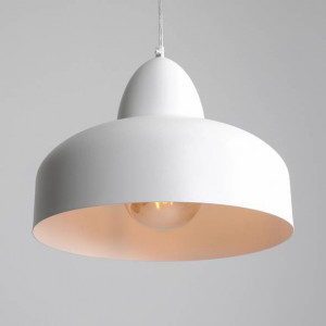 Lustra moderna alba din metal Aldex Como