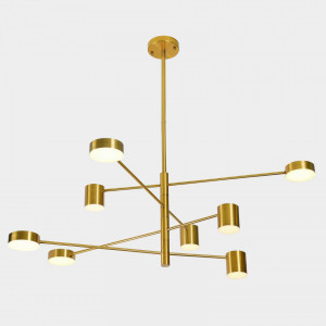 Lustra moderna aurie cu 8 leduri Italux Remdal 3000k