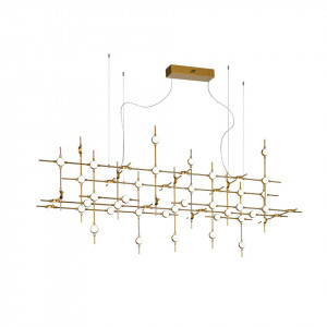Lustra moderna aurie din metal cu 55 leduri Italux Provenza