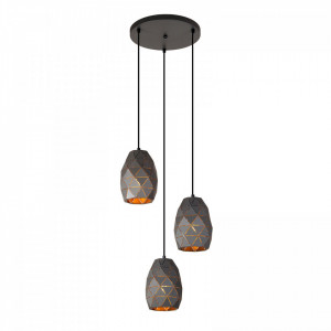 Lustra moderna grafit cu 3 pendule Italux Harley
