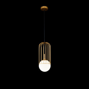 Pendul modern auriu cu glob sticla Maytoni Telford S