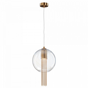 Pendul modern bronz cu glob de sticla Maytoni Flusso M