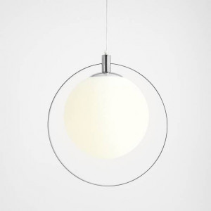 Pendul modern chrome cu glob de sticla Aldex Aura