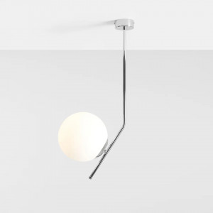 Pendul modern chrome cu glob de sticla Aldex Gallia S