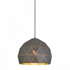 Pendul modern grafit cu interior auriu Italux Harley
