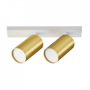 Spot aplicat modern alb auriu cu 2 becuri Maytoni Focus S 