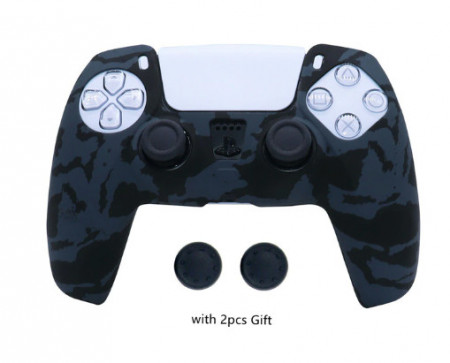 PS5 SIlicone Case Camouflage grey - Silikonska zaštita + poklon