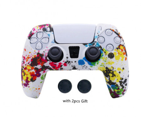 PS5 Silicone Case Paint - Silikonska zaštita + thumb grips