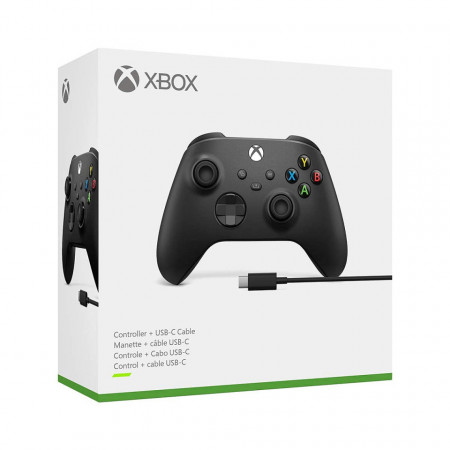 Gamepad Microsoft XBOX Series X Wireless Controller + Cable - Carbon Black