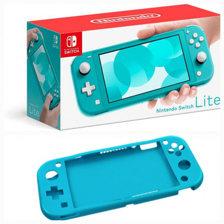 Konzola Nintendo Switch Lite - Turquoise + Silicone Case