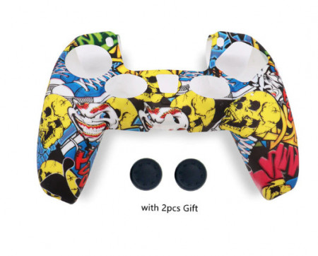 PS5 Silicone case Paint Grafit - Silikonska zaštita + thumb grips