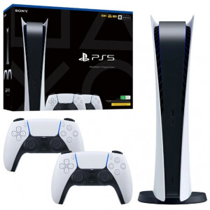 Konzola Sony PlayStation 5 PS5 Digital edition 825GB + Dualsense white + Charging Station