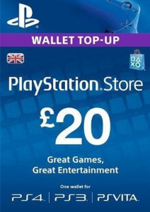 Playstation Wallet PSN Gift Card £20 UK - 20 funti