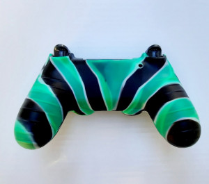 PS4 Silicone Skin Cover - Silikonska zaštita - black/green/white