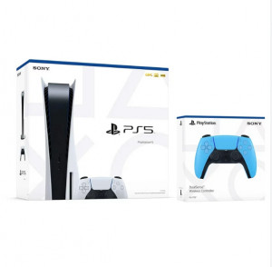 Konzola Sony PlayStation 5 PS5 CD/DISC edition 825GB + PS5 Dualsense Starlight blue