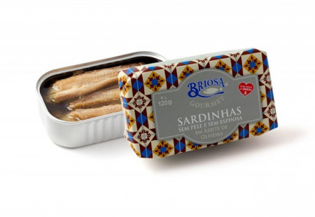 Briosa Sardinhas Sem Pele e Sem Espinhas em Azeite 120g