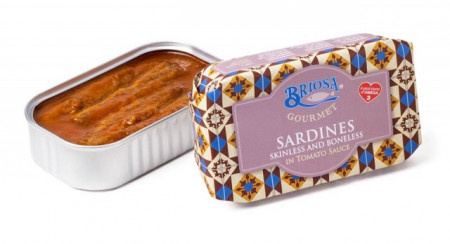 Briosa Sardinhas Sem Pele e Sem Espinhas em Molho de Tomate 120g