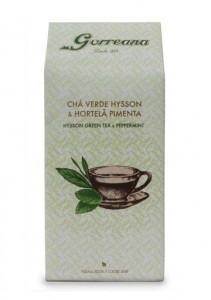 Chá Verde Gorreana Açores Hysson e Hortelã Pimenta 80gr x 4 uni.