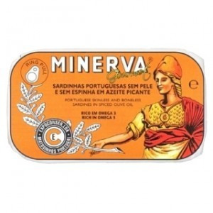 Minerva Sardines Boneless and Skinless in Spicy Olive Oil 120g