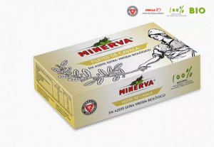 Minerva Organic Mackerel Fillets in EV Olive Oil 120g