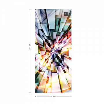 3D Abstract Design Multicoloured Photo Wallpaper Wall Mural