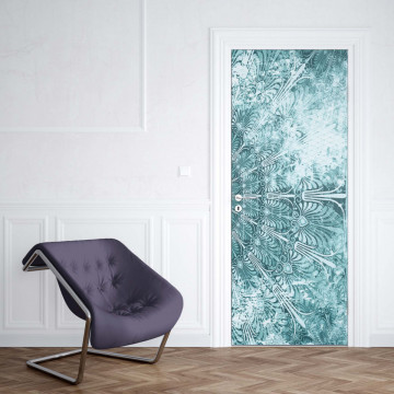 Blue Turquoise Vintage Grunge Design Photo Wallpaper Wall Mural